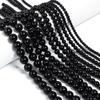 4 6 8 10 12mm Schwarze Glasperlen Glatt Rund Lose Abstandshalterperlen Für Schmuckherstellung DIY Handgemachte Armbänder Halskette Zubehör