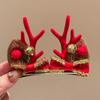 Merry Christmas Decor Christmas Elk Hairpin Sequin Bowknot Children Deer Antler Hair Clip Korean Hair Accessories Star