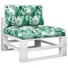 Vidaxl Pallet Sofa Cushions, 2 Pcs, Leaf Pattern, Fabric