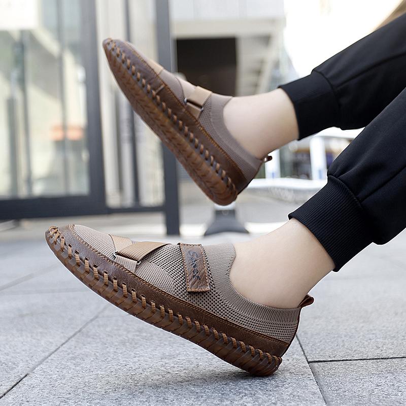 Fashion Comfortable Male Flats Summer Loafers for Men 2025 Men's Breathable Mesh Loafers Casual Slip-On Shoes Lightweight Walking Shoes