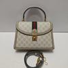 [Gebraucht] Ophidia Logo Streifen Web Metallverschluss Canvas Und Leder Schulter Crossbody Tasche Klein - Sehr Gut #FHM1S4