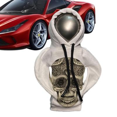 Halloween Skull Lever Change Knob Hoodie Car Gear Shift Collar Auto Interior Styling Hoodies Knob Cover Novelty Auto Accessories