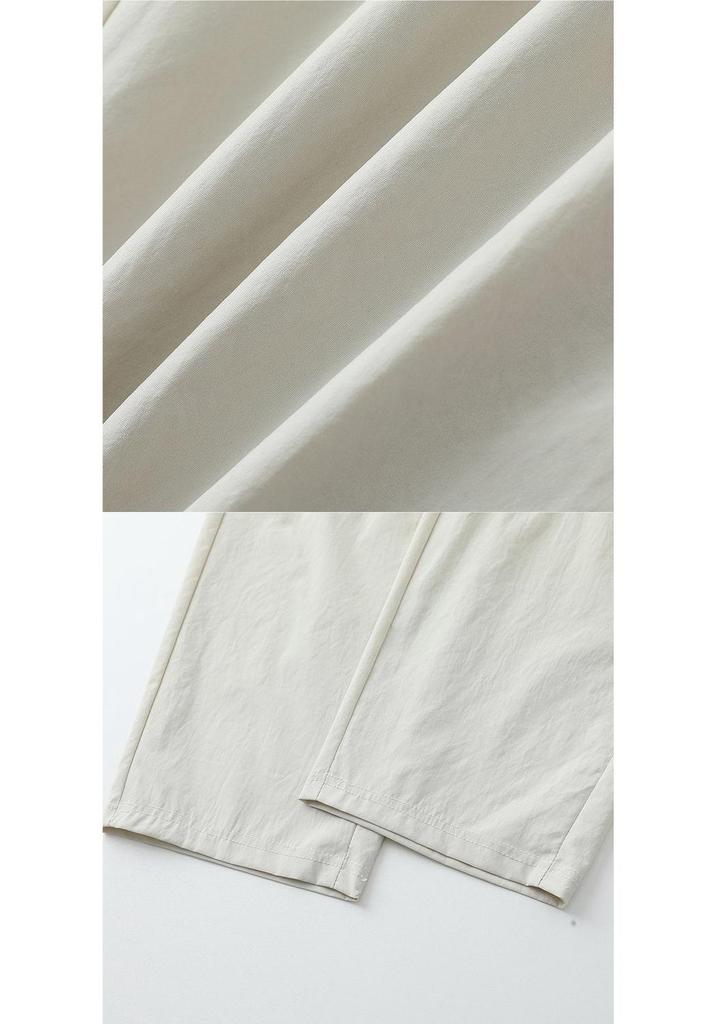 Spring/Summer 2026 Women's Versatile Casual Pants: Loose Straight-Leg, Elastic Waist, Perfect for Middle-aged & Elderly Moms