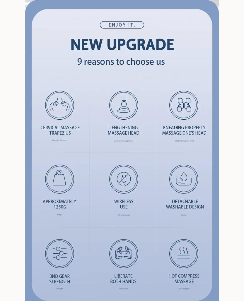 Portable Mini Relaxer Dredge Kneading Smart Electric Wrap Heated Trapezius Muscle Neck Multifunctional Shiatsu Massage Shawl