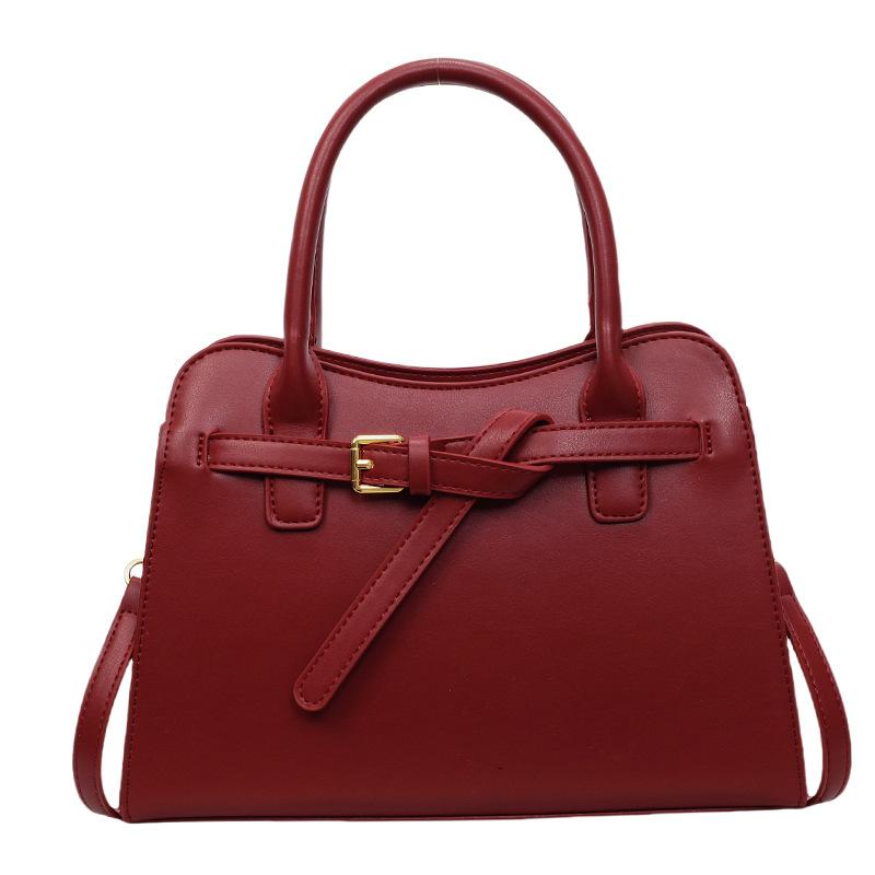 

Текстурированная сумка женская новая простая однотонная сумка через плечо модная трендовая сумка-мессенджер бордовый