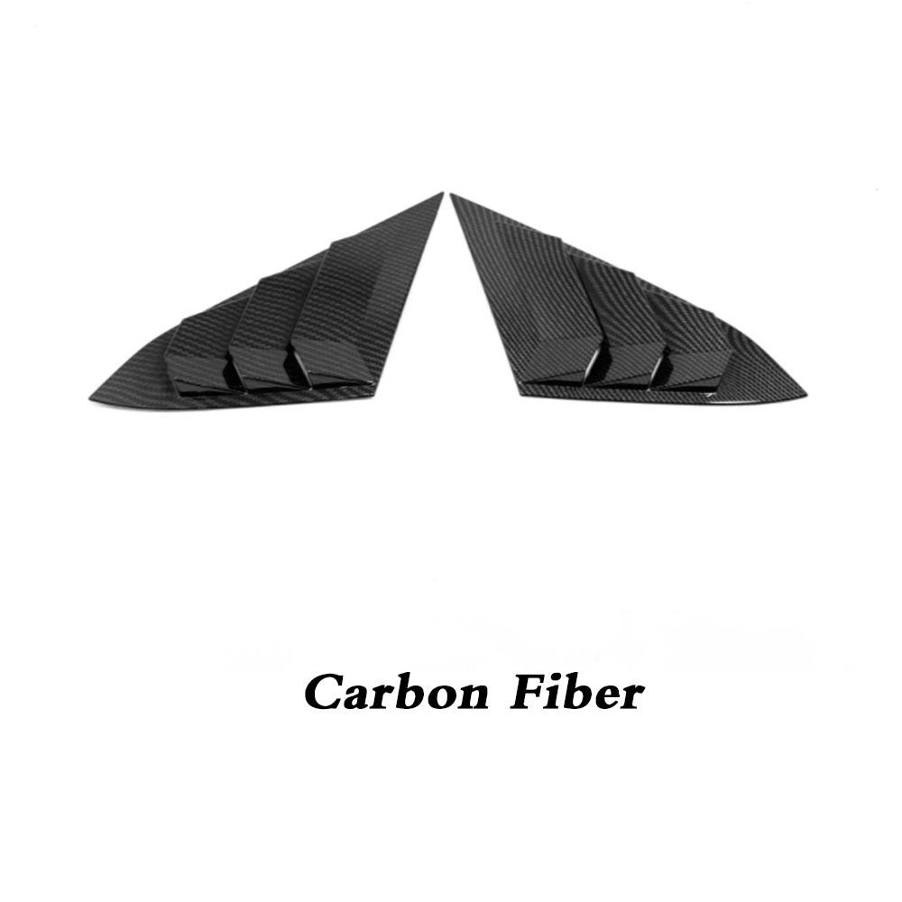 Rear Side Window Louver Vent Cover Trim Car Accessories Carbon Fiber Decor for Honda Civic 10th 2016 2017 2018