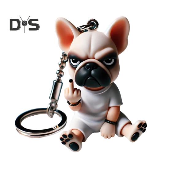 Llavero con colgante de cachorro, de resina acrílica, para bolso de coche, compacto, portátil, versátil, resistente y duradero.
