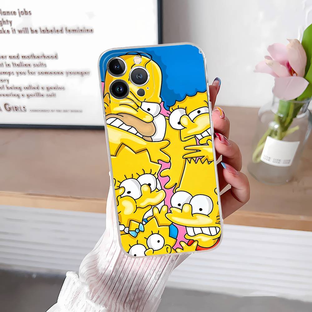 

Cartoon The S-Simpsons Phone Case For IPhone 17 16 15 14 13 12 11 Pro Max 13 12 Mini 17Air 16e Clear Cases iPhone 14 pro