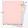 JARLINK 8 Tabs Dividers for 3 Ring Binder, Durable Plastic Write & Erase Binder Dividers for Letter Size, Cute Binder Dividers for Student, Teacher,