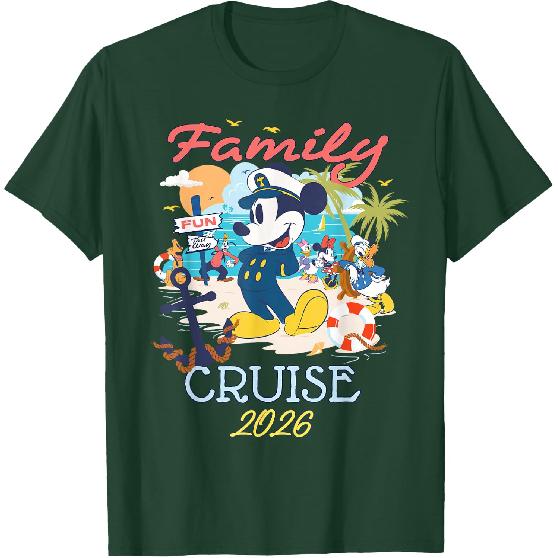 Disney Mickey Mouse & Friends Family Cruise 2026 Vacation T-Shirt
