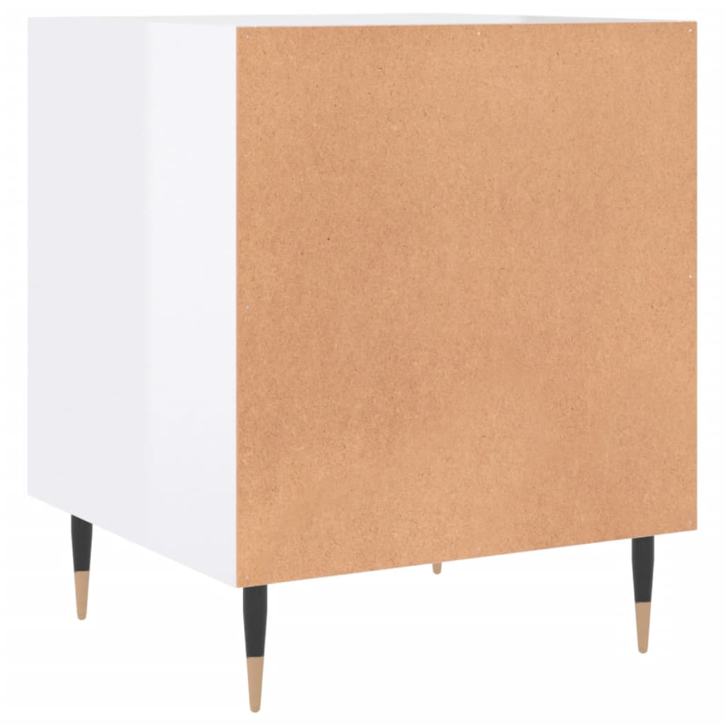 Nightstands 2 pcs High Gloss White 40 x 40 x 50 cm Engineered Wood