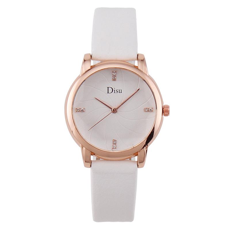 

Женские часы с бриллиантами в скандинавском стиле, кварцевые часы для учащихся средних классов, обработка ремня по индивидуальному заказу белый
