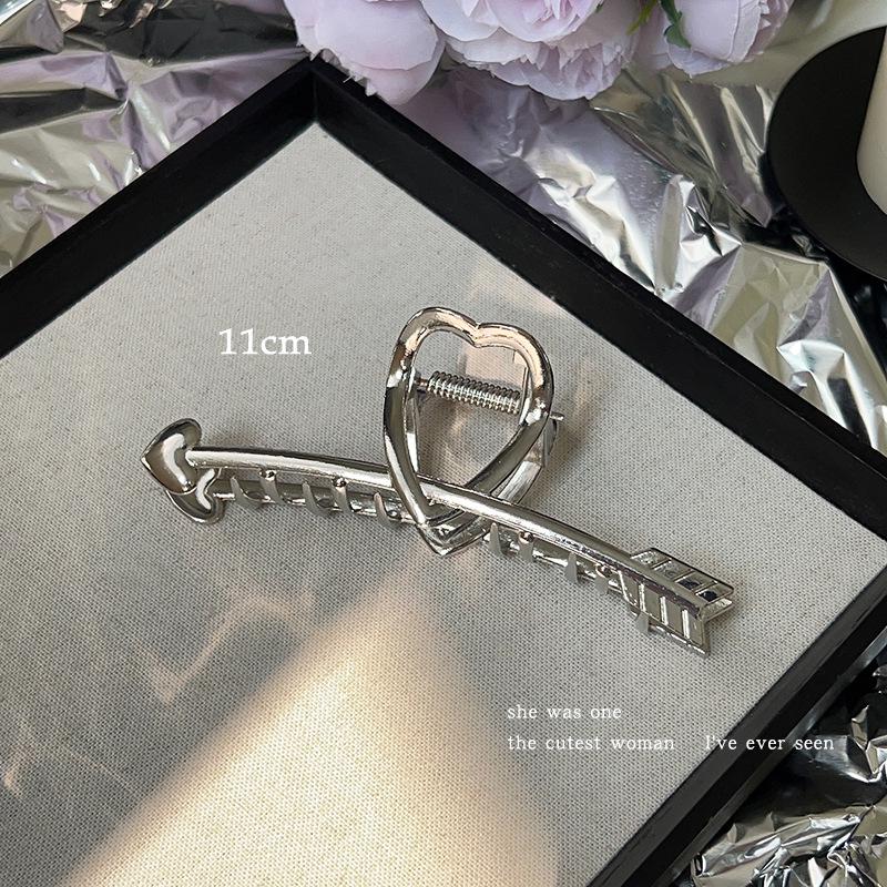 2024 Silver Shark Clip for Women - Large Metal Grip Hair Accessory