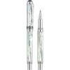 Xezo Fine Rollerball Pen Oceanic White Mother Of Pearl Chrome 2 Pack Maestro