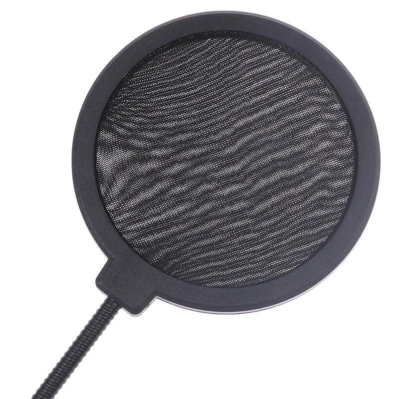 Double Layer Studio Microphone Flexible Wind Screen Sound Filter For Broadcast