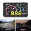 Araba HUD Head Up Display 5.5 "KM/saat ve MPH Hız Uyarısı OBD2 Arayüzü Ön Cam Projektörü