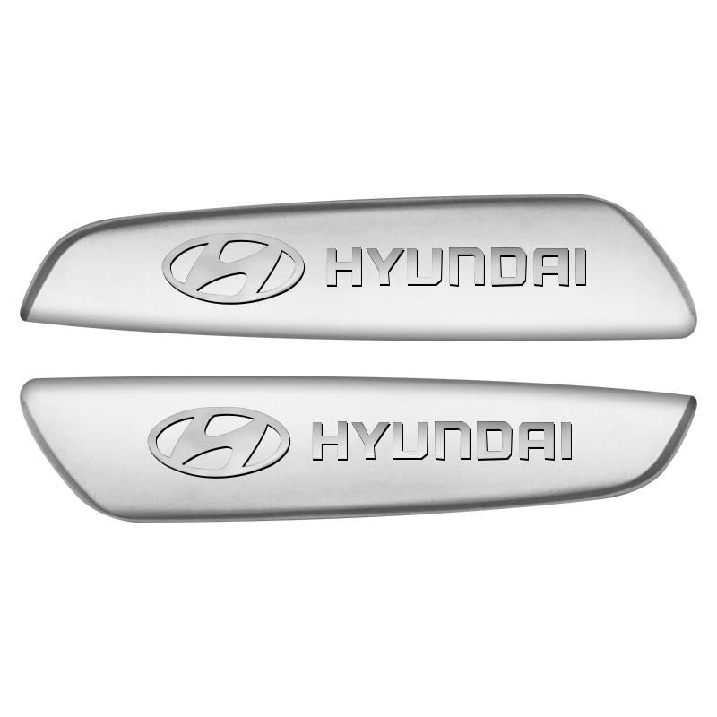 2Pcs 3D Metal Car Body Badge Stickers Trunk Emblem Decals Auto Accessories For Hyundai Tucson IX35 Rena GV70 Kona SONATA I30 I20 lk1