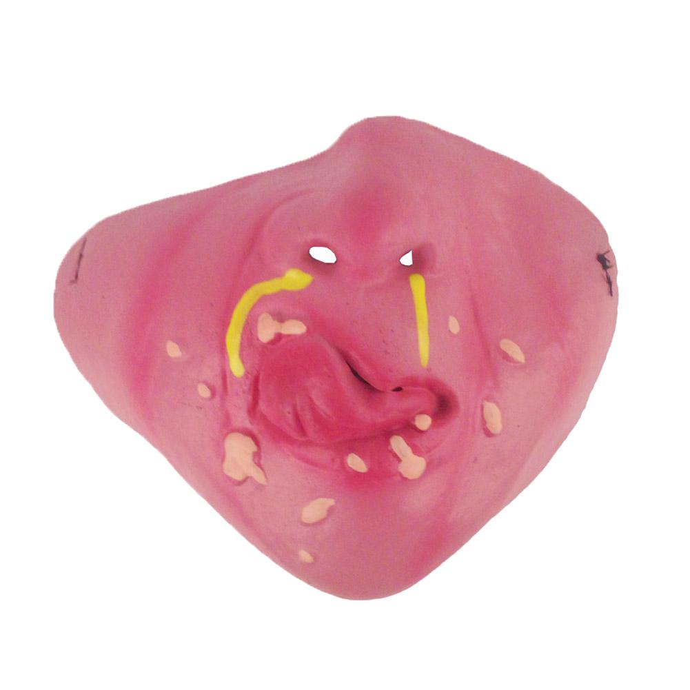 Half-Face Clown Mask - Funny Latex Party Costume Mask Unique Eye-Catching Design Perfect Photo Prop Half-Face Clown Mask