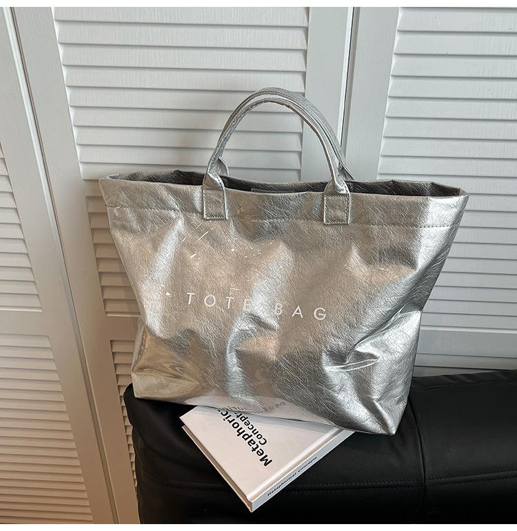 Tote Bag Women's Large-capacity New Spring and Summer Versatile Jelly Bag Casual Waterproof College Student Bag