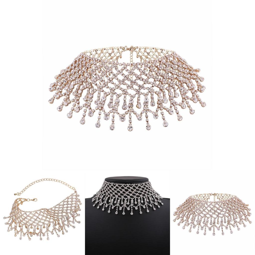 Women Waterstone Pendant Necklace With Water Wave Chain For Fashion Casual Wear