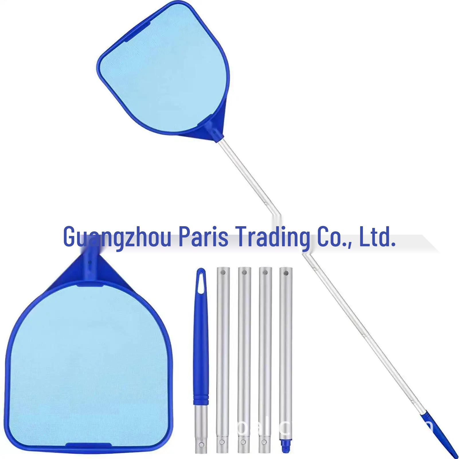 5-Section Telescopic Aluminum Pole with Leaf Skimmer Net and Rake for Pool Cleaning 16ft Telescopic Pole