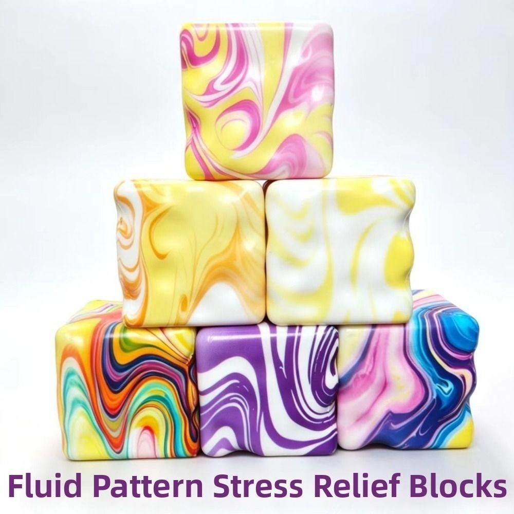 Super Soft Cheese Squeezed Cube 7cm Slow Rebound Fidget Toy Sensory Toy Squishy Toy Office