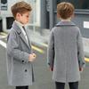 Boys Winter Warm Wool Coat Teenager Kids Birthday Party Coat Children Windproof Outdoor Jacket