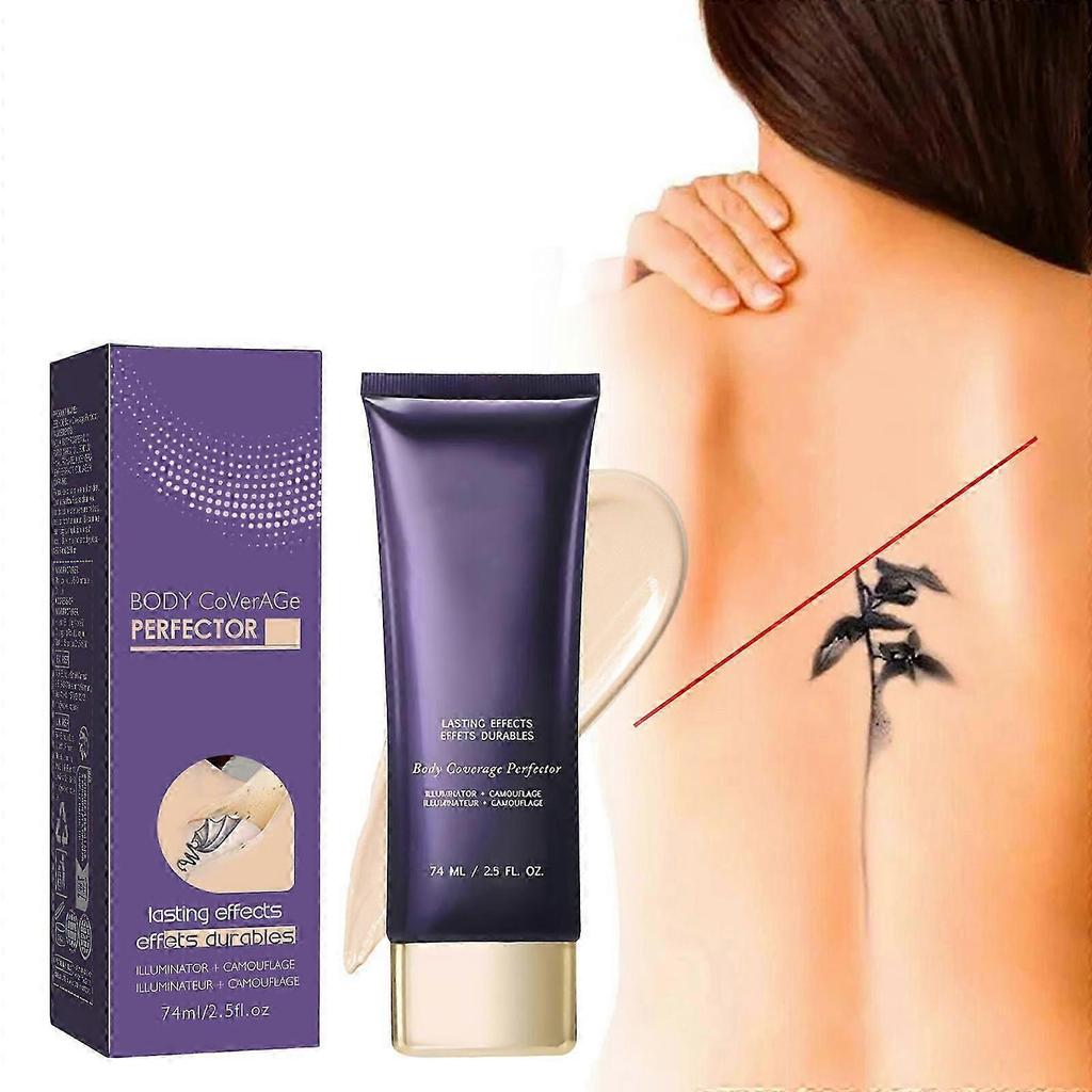 AMZ Body Concealer Repair Cream (Ivory White) Conceals Body Tattoos, Scars, and Birthmarks Moisturizing and Brightening Invisible Concealer