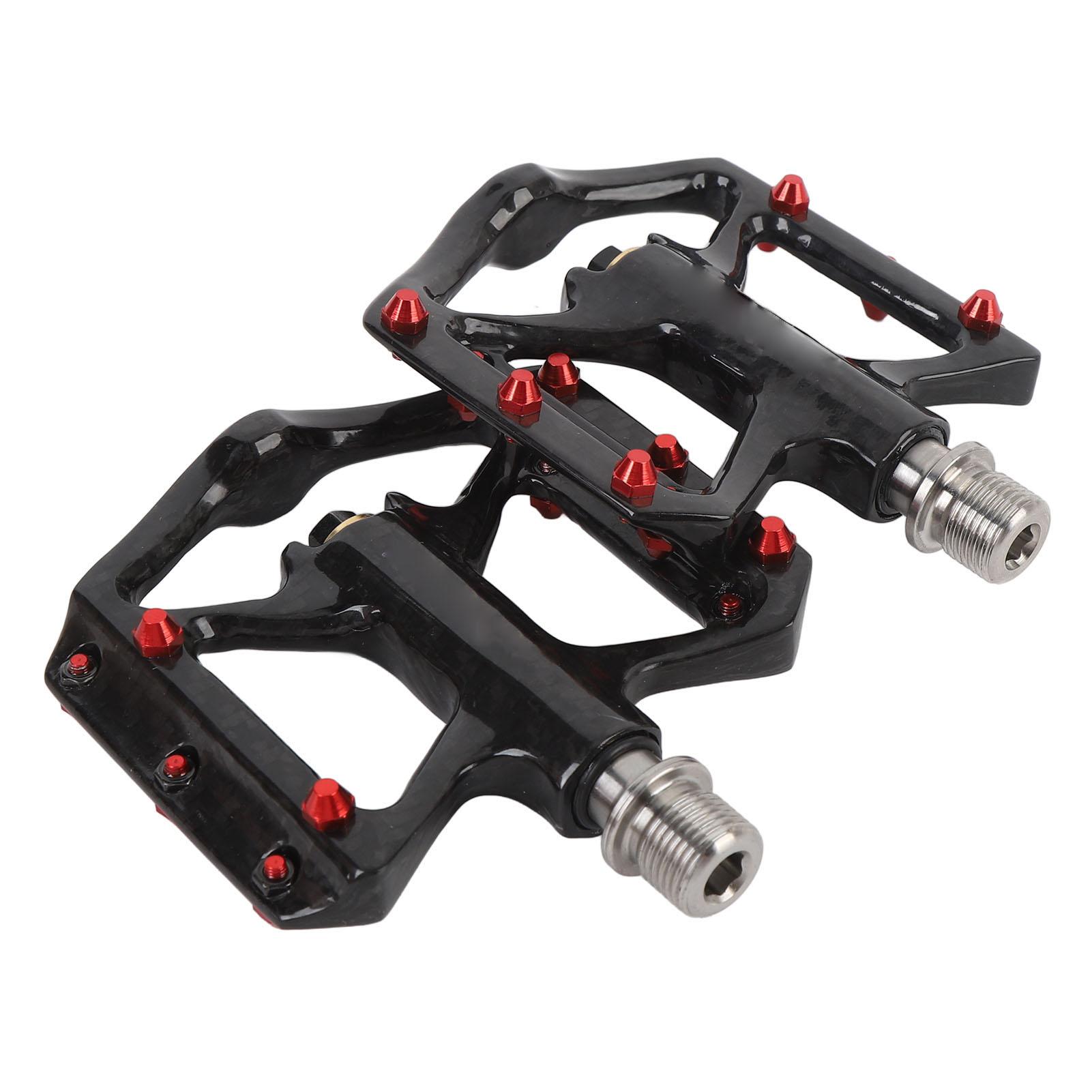1 Pair Carbon Fiber Pedal Slip Resistant Lightweight Improved Control Cycling Pedals for Mountain Road Riding