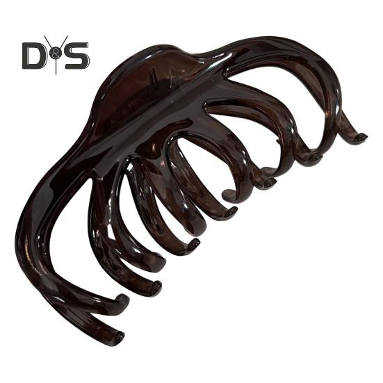 

Женский зажим для волос с когтями большого размера, пластиковый зажим для волос, зажим для волос на затылке, инструмент для укладки, аксессуар для волос темно-серого