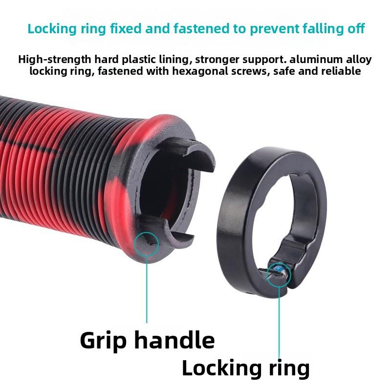 Mountain Bike Grip Camouflage Rubber Straight Soft Anti-skid Pair Handle Road Bike Straight Handle Anti-skid Grip Grip
