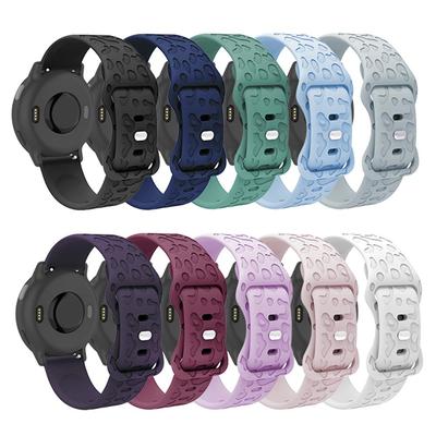 18mm 20mm 22mm Leopard Printed Silicone Strap for Garmin Forerunner 245 255 265 Vivoactive 5 Venu SQ Smart Watch Band for Huami Amazfit Bip GTS GTR