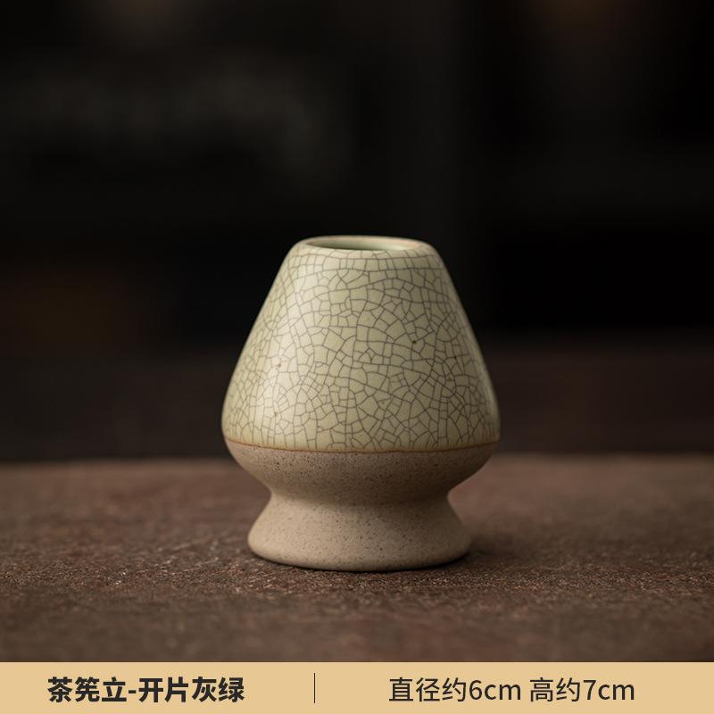 Ceramiczny uchwyt na zieloną herbatę Matcha Chasen Japoński stojak Miska Bambusowa Trzepaczka Młynek Szczotki Uchwyt na przybory do herbaty Zestawy naczyń do herbaty Akcesoria