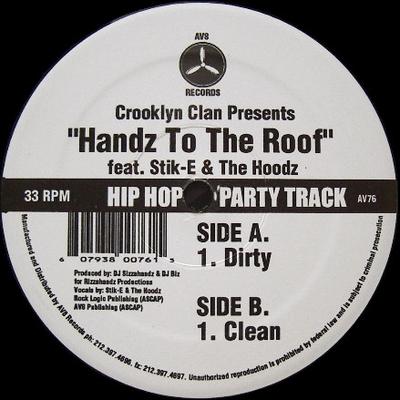 12 Zoll Schallplatte CROOKLYN CLAN STIK E THE HOODZ Handz To The Roof AV76 AV8 US Rap HipHopRB Gebraucht