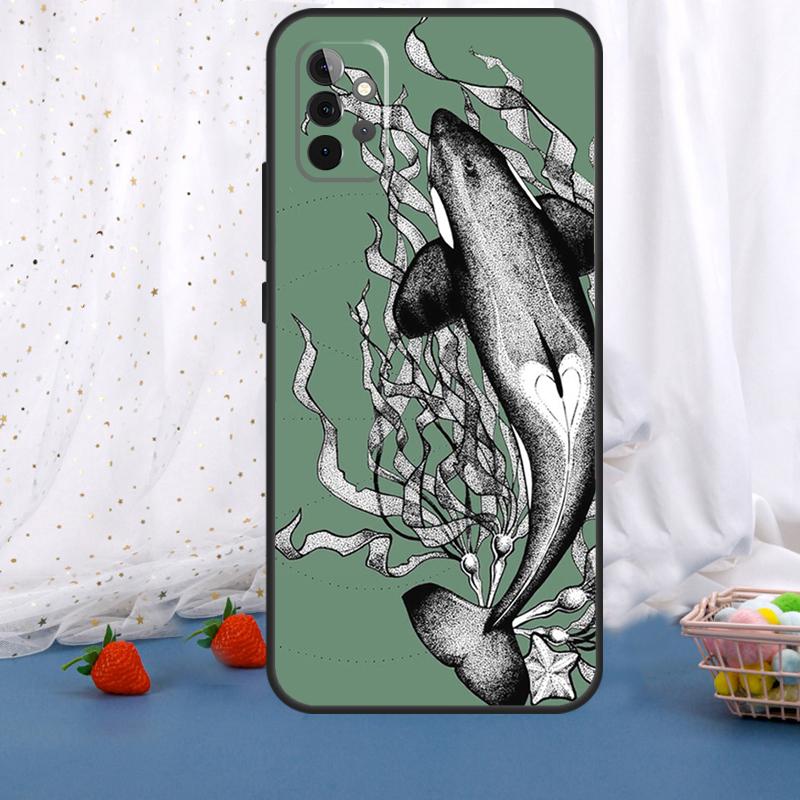 Orcas Whale For Samsung Galaxy A54 A34 A14 A36 A56 A26 A16 A15 A55 A53 A33 A35 A22 A32 A52 A05 A06 Case