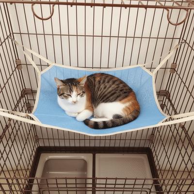 Comfortable Pet Cage Hammock Breathable Mesh Cat Cage Swing Hanging Sleeping Bed  Pet Sleeping