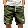 Men's Corduroy Drawstring Shorts - Elastic Waist Casual Loose Fit Multi-Color Summer Beach Everyday Streetwear