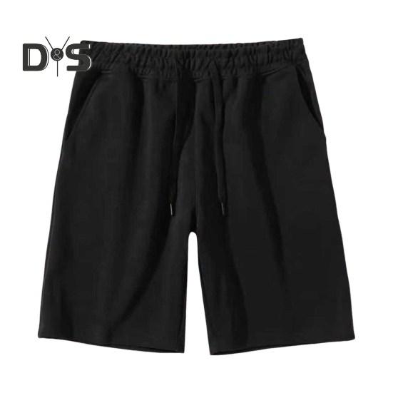 Pantaloni scurți casual pentru bărbați, culoare solidă, croială regulată, cu buzunare întărite, cu șnur reglabil, pantaloni scurți de vară