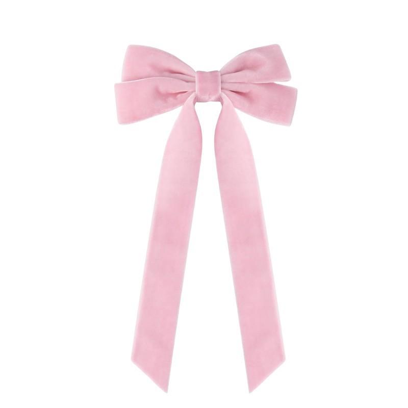 

Winter velvet with double bow hair accessories, popular fashion, simple and versatile princess clothing accessories