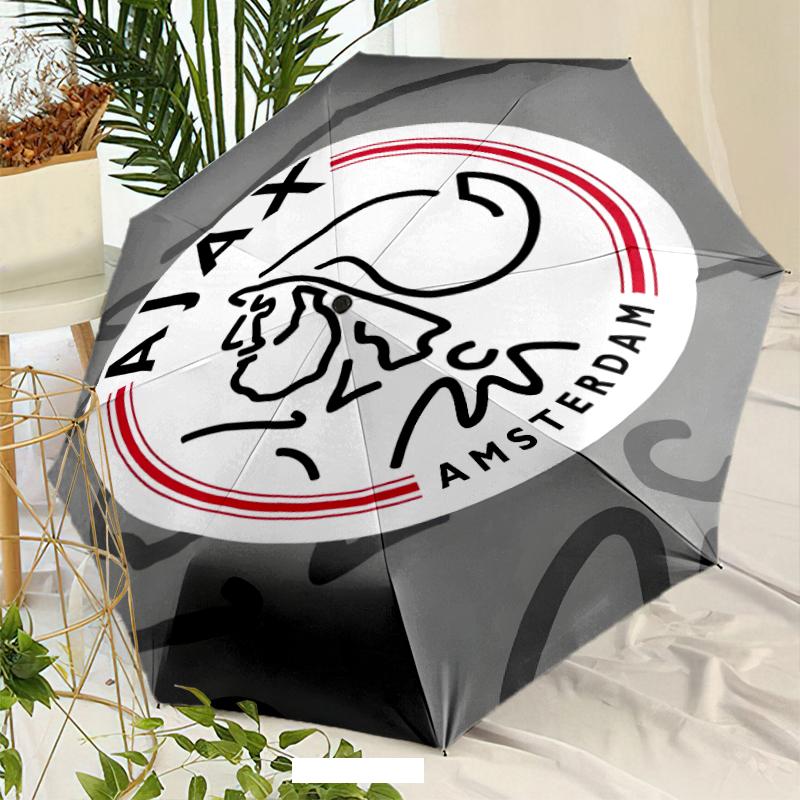 Ajax FC Umbrella with Automatic Open/Close & Self-8-Rib Heavy-Duty Umbrella, Compact Travel Umbrella Suitable for Outdoor