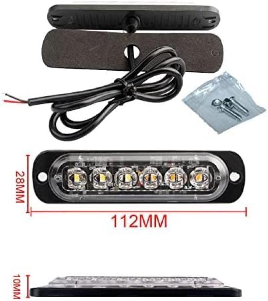 Set of 2 LED Daytime Running Lights for Compatible with Vehicle Inspection Universal Fit Cars, 12V/24V, Thin, 6000K, Waterproof, Dustproof,