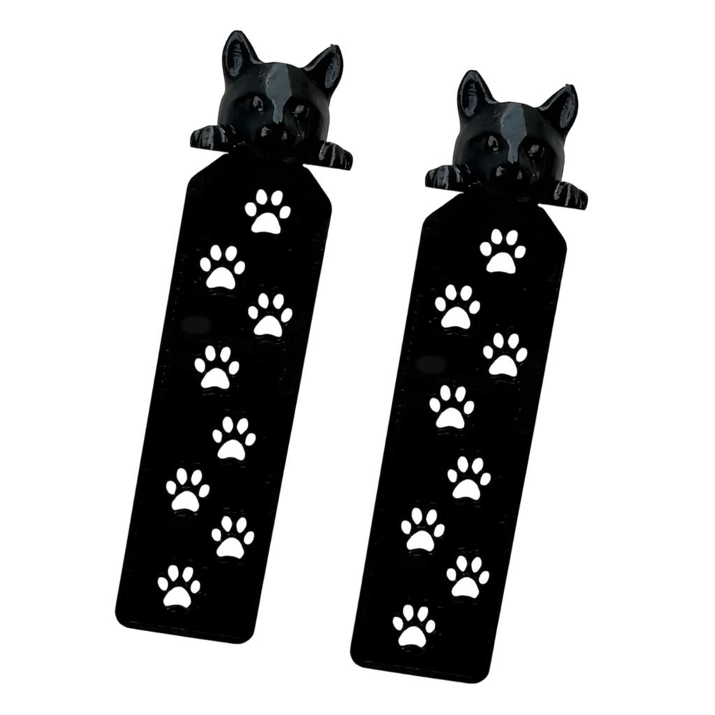 2Pcs Kitten Themed Plastic Bookmarks Textbook Novel Page Holder For Books Notebooks Diaries Journal Planner Documents