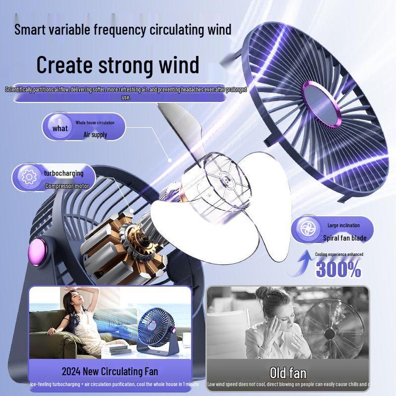 Silent USB Desktop Fan for Dorms and Offices