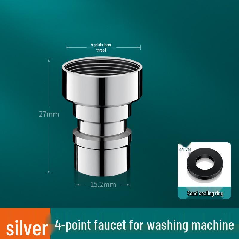 Кран-запор для стиральной машины с обратным клапаном против отсоединения, 4-х или 6-точечный соединитель