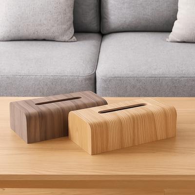 Simple Solid Wood Tissue Box Nordic Style Tissue Holder Creative Tissue Organizer  Office