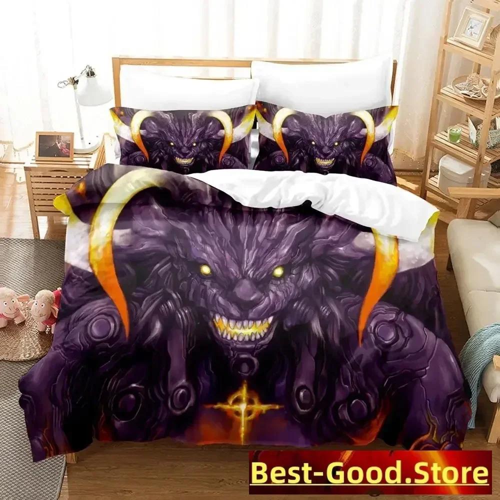 Demon Monster Satan Bedding Set Single Twin Printed Bed Set With Pillowcase Bed Duvet Cover Single Double Queen Super King Size