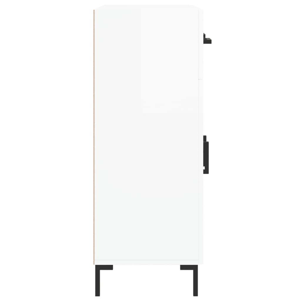 Sideboard High Gloss White 69.5 X 34 X 90 Cm Engineered Wood