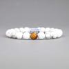COAI Matte and Tiger Eye Power Stone Bracelets for and Good Set of Adjustable Length Howlite, Onyx, Success, Purification, Protection, Luck, Men's,
