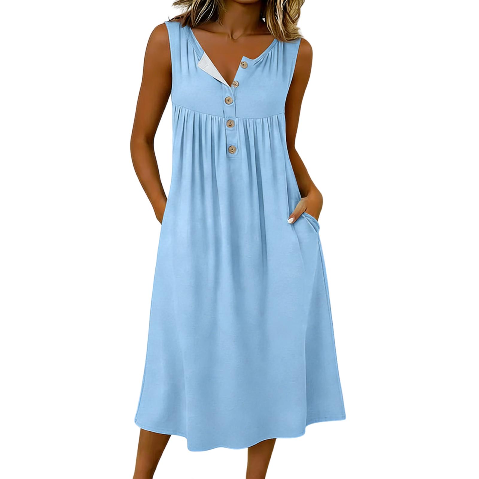 

Женское модное повседневное платье свободного кроя -Цвет L синий