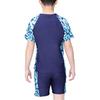 Boys Swimwear Set Short Sleeve Rash Guard Top Matching Trunks Hat Beach Swim Outfit